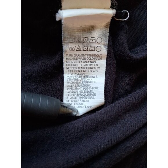 Lucky Brand Womens Tunic Top XL Black Geometric Embroidered Aztec Split Back - Picture 4 of 6